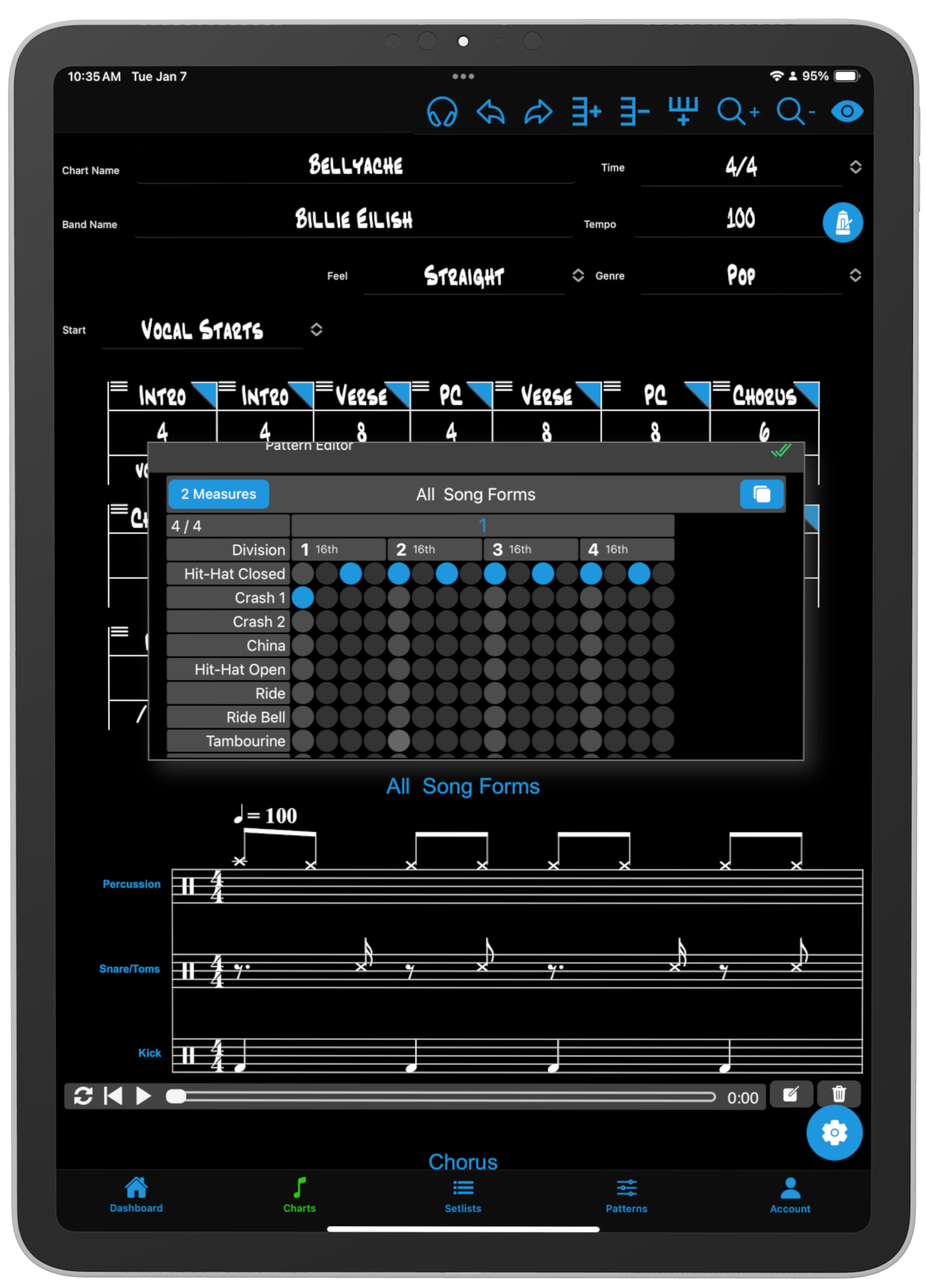 iPad Pattern Editor