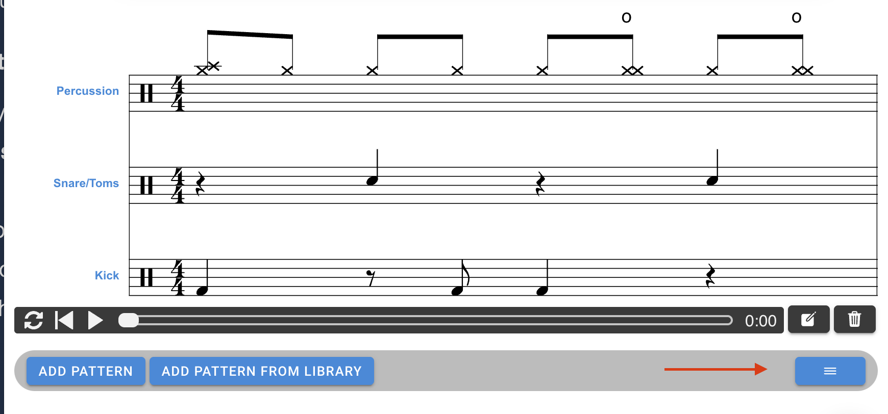 Adding Multiple Pattens with arrow