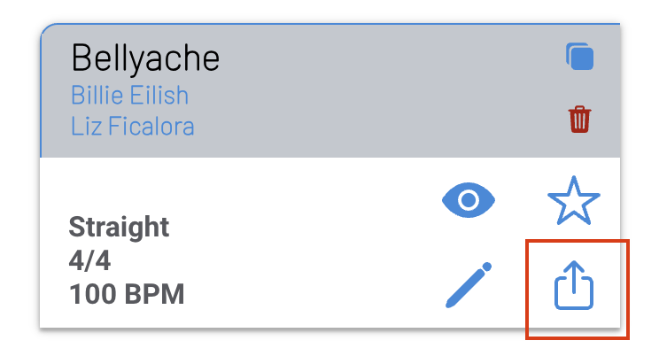 Share chart Bellyache chart card