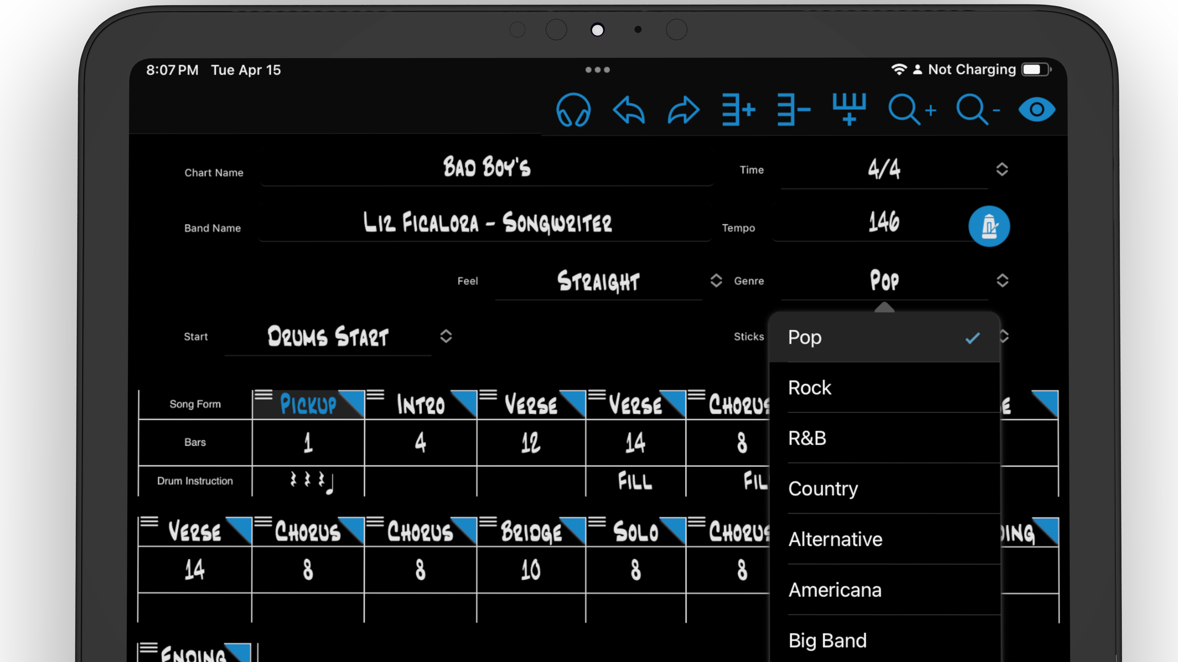 ipad closeup quick dropdowns Feaures image