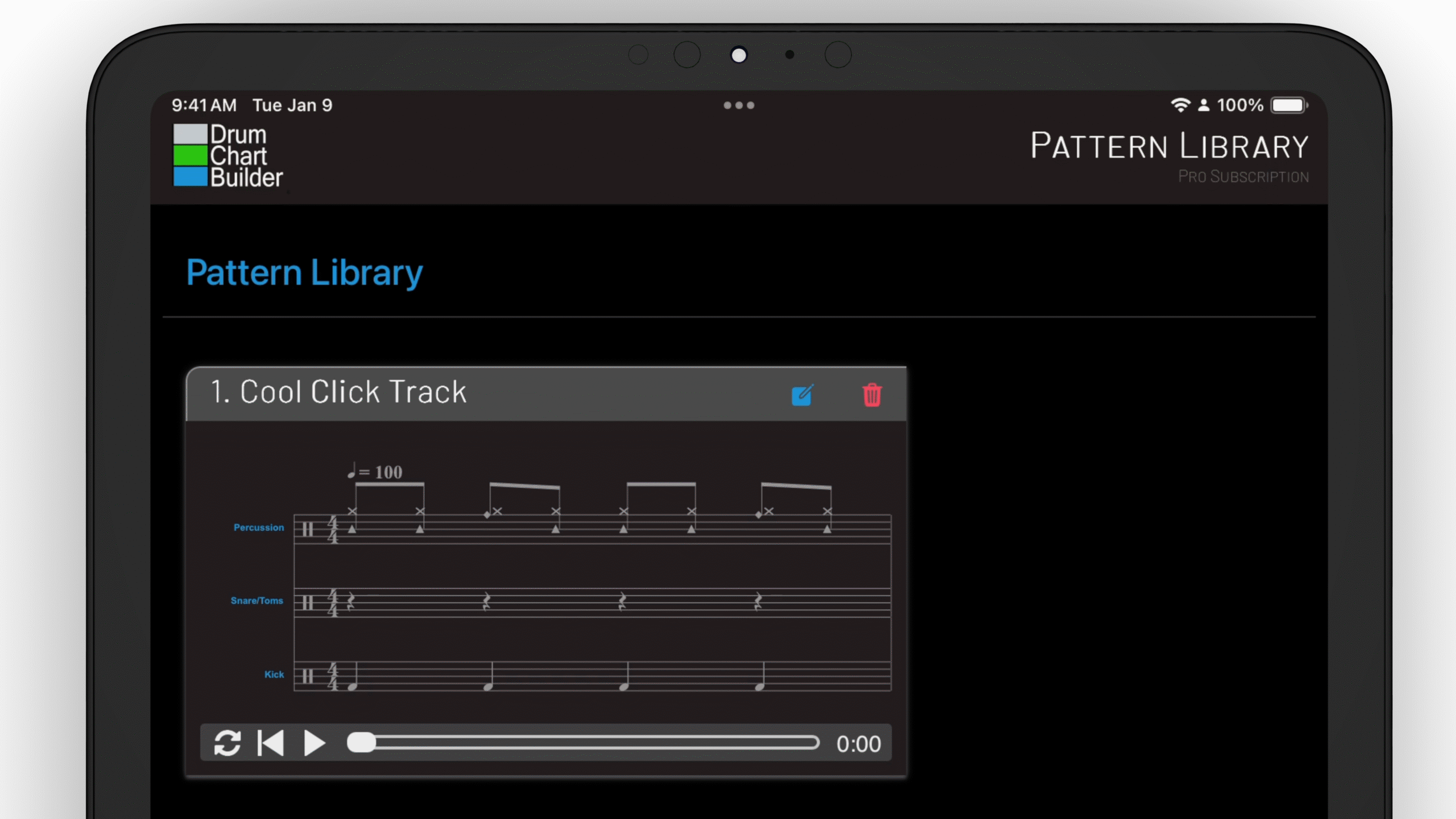 iPad Preset Pattern Library