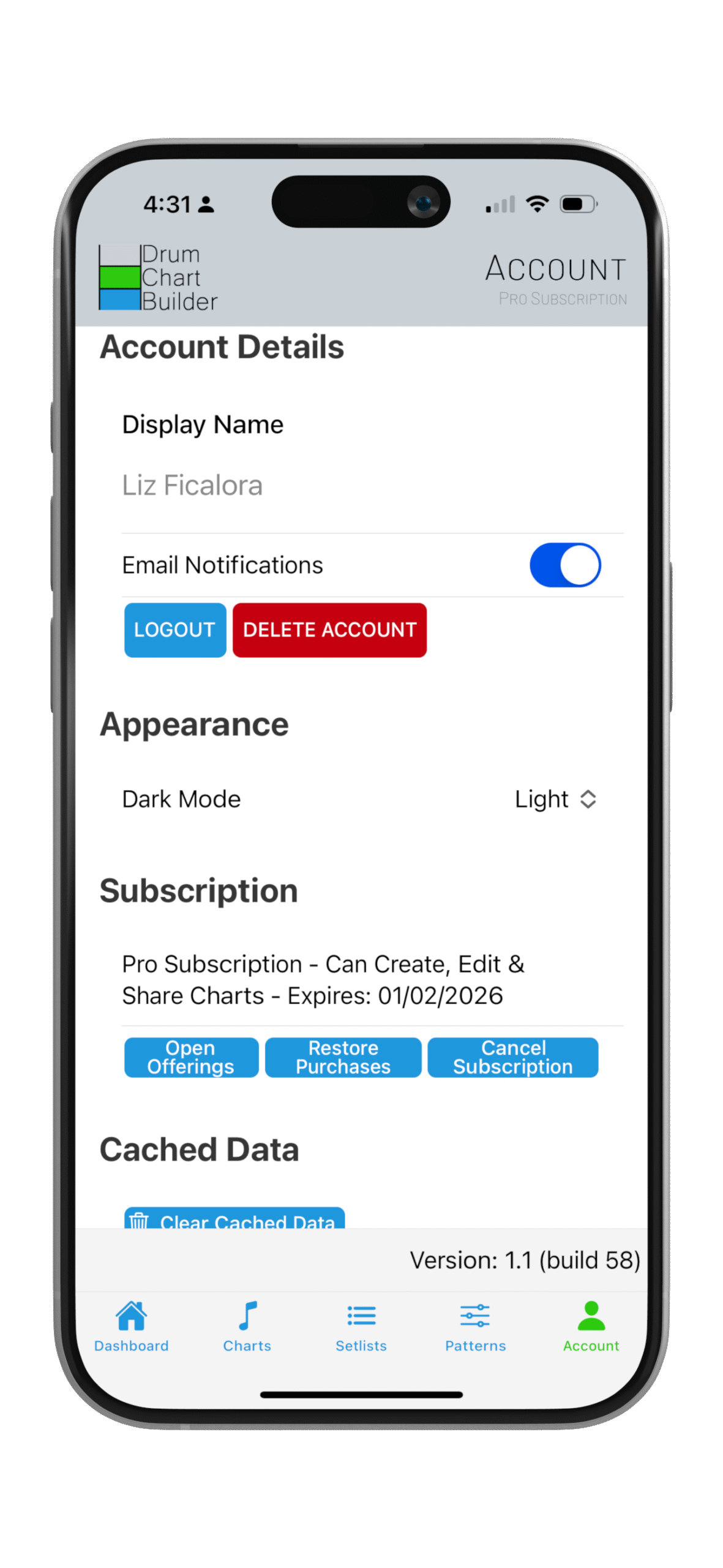 iPhone Account page white Rotato Image A299