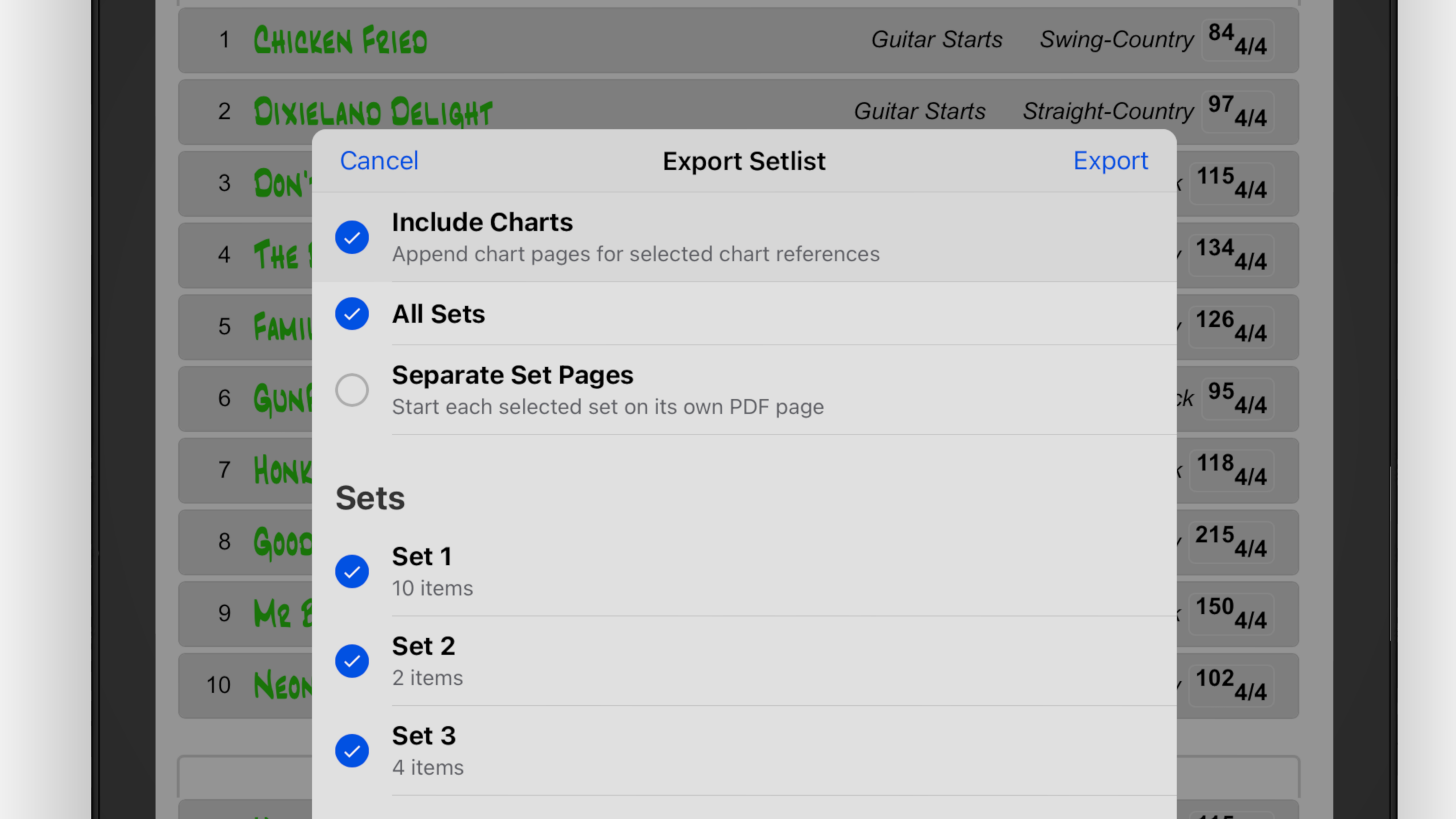 iPad pdf setlist export white middle of ipad Rotato Image 00FC